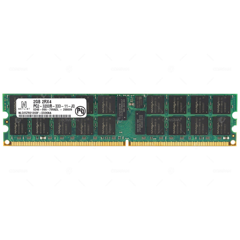 NLD257R21203F-D32KNA NETLIST MEMORY 2GB 2RX4 PC2 3200R DDR2 -